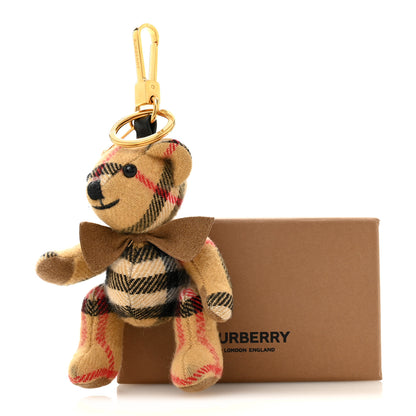 Burberry Cashmere House Check Thomas Bear Bag Charm Antique Yellow 4 of 4