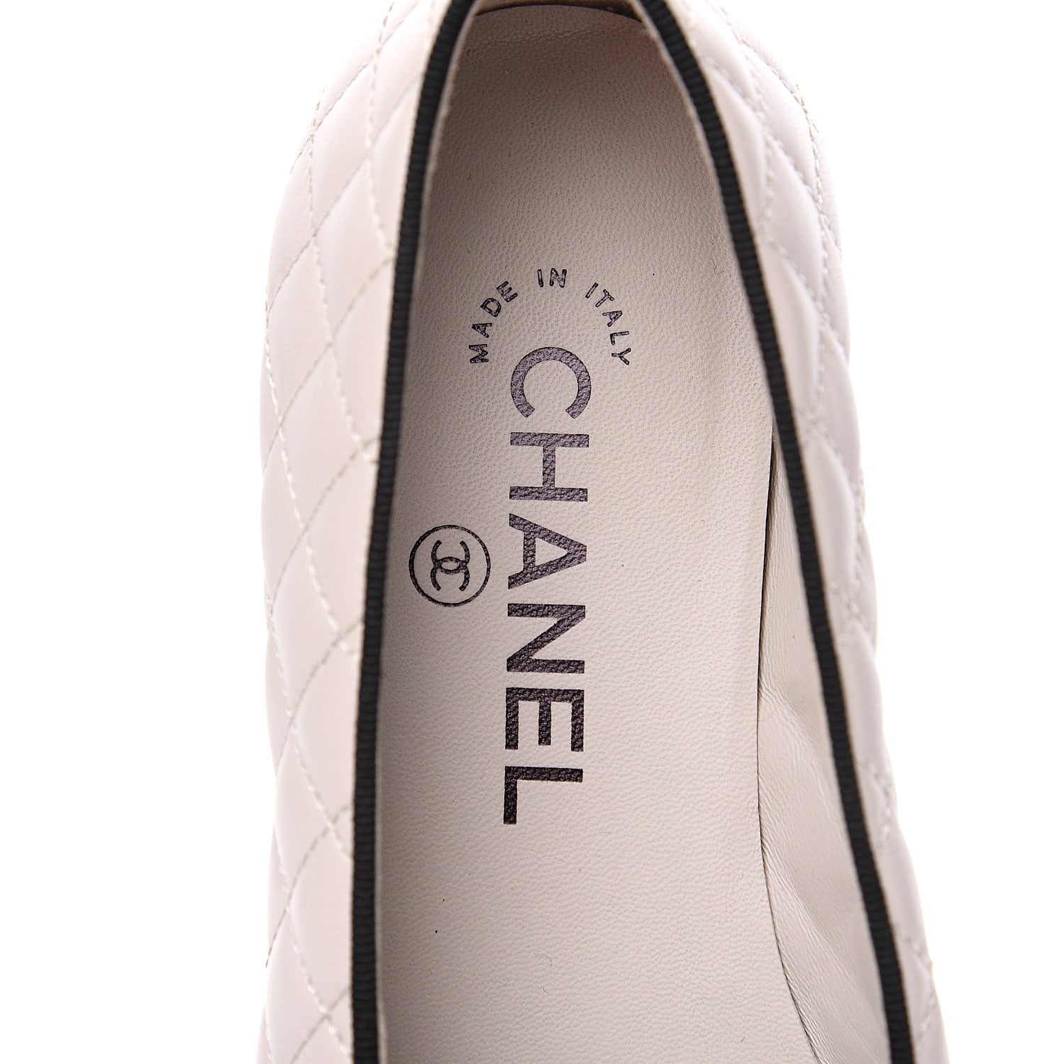 Chanel Lambskin Quilted CC Loafers 35.5 Light Grey 5 of 9