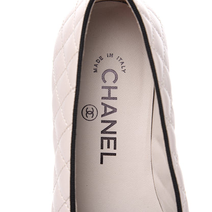 Chanel Lambskin Quilted CC Loafers 35.5 Light Grey 5 of 9
