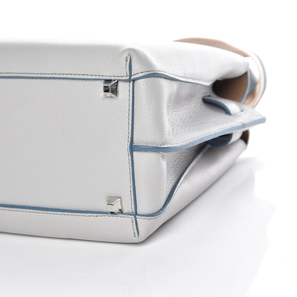 MCM Grained Calfskin Medium Milla Tote Whisper Grey 6 of 14