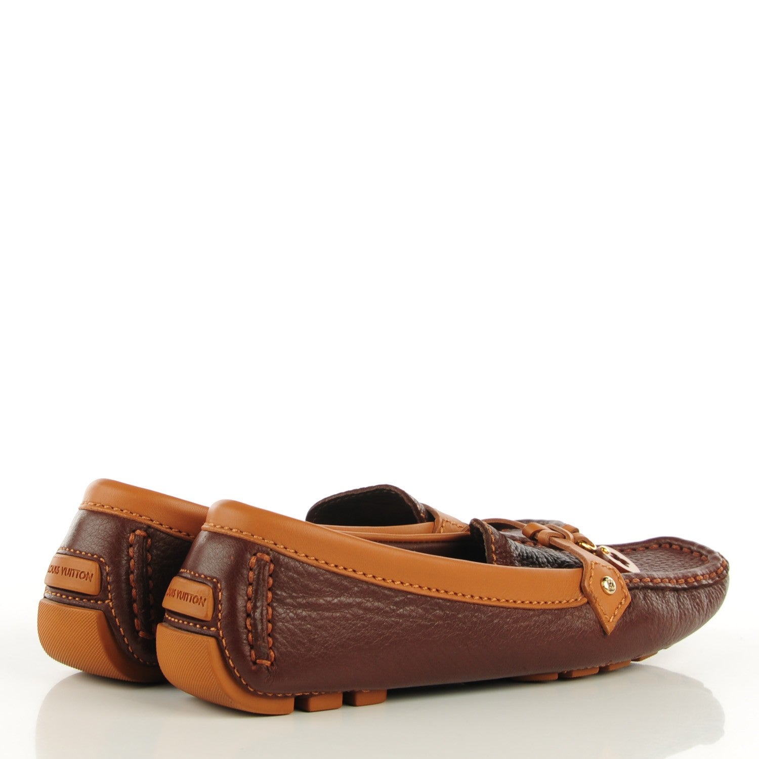 Louis Vuitton Calfskin Oxford Loafers 36 Brown 4 of 9