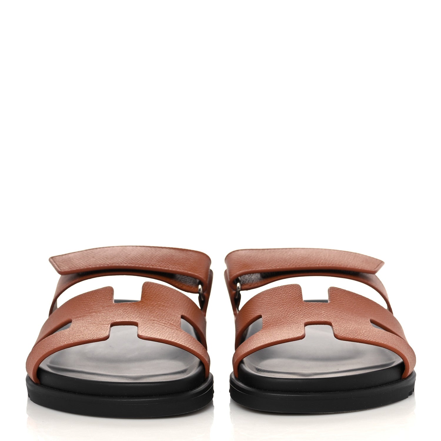 Hermes Calfskin Womens Chypre Sandals 40 Gold 2 of 9