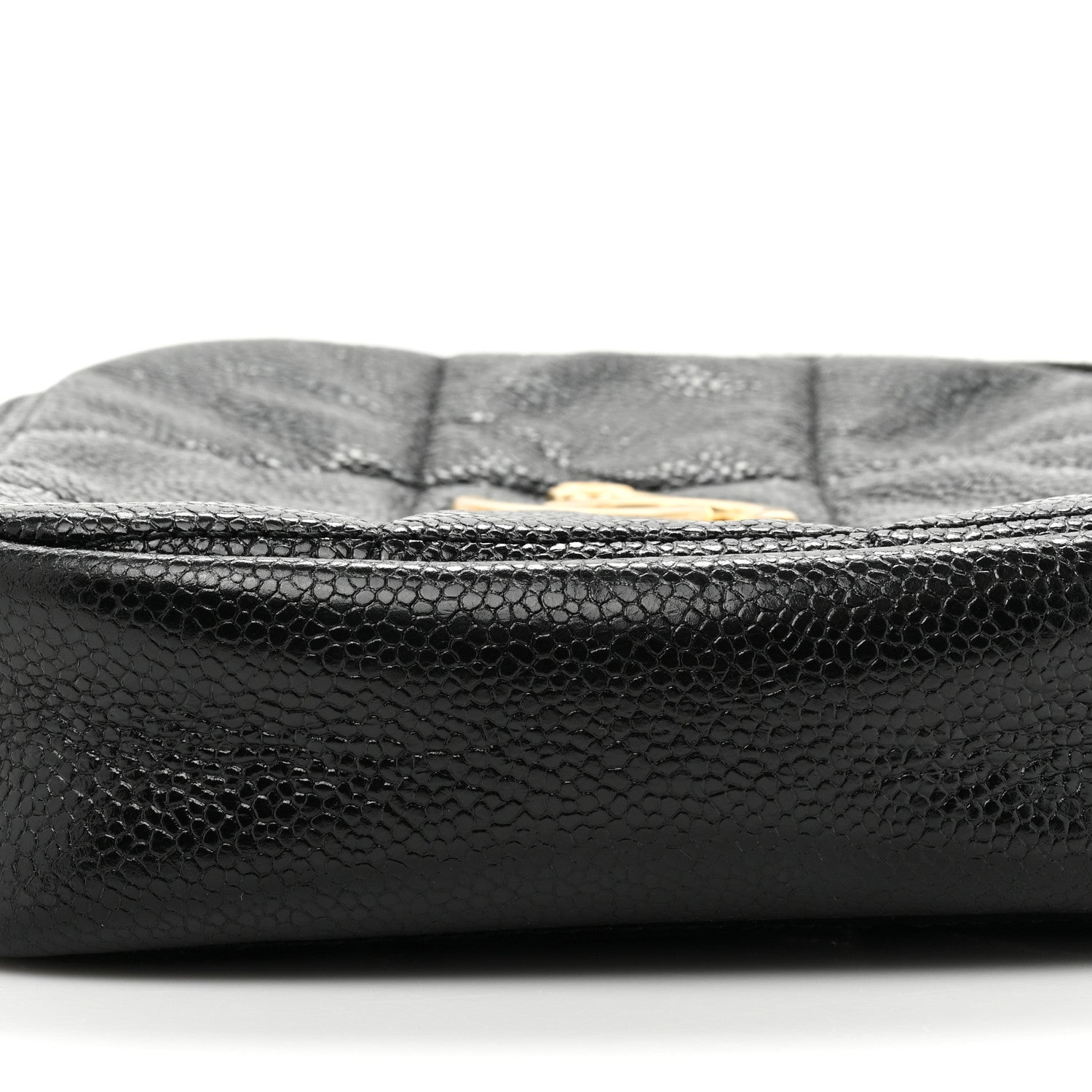 Chanel Caviar Quilted Diamond Clutch With Chain Black 8 of 9