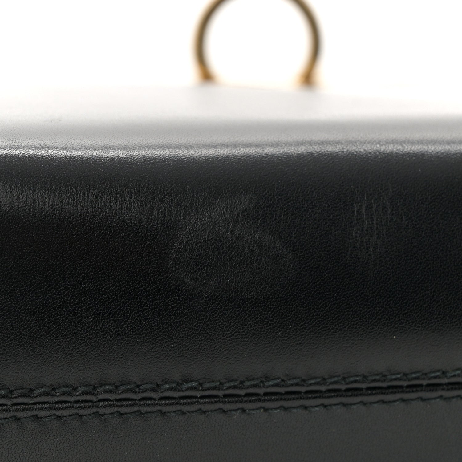 Salvatore Ferragamo Brushed Calfskin Gancini Trifolio Chain Bag Black 10 of 10