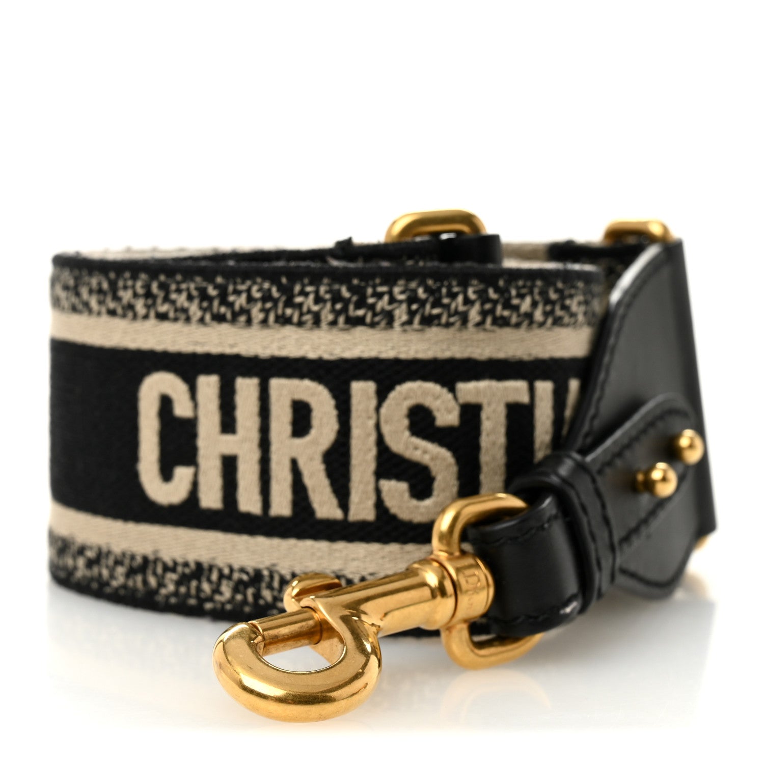 Christian Dior Canvas Embroidered Shoulder Strap Blue 1 of 3