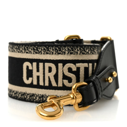 Christian Dior Canvas Embroidered Shoulder Strap Blue 1 of 3