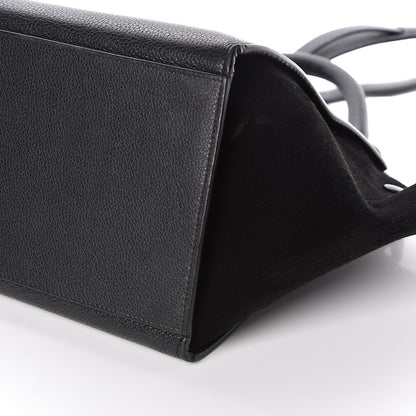 Celine Drummed Calfskin Suede Small Trapeze Black 9 of 9
