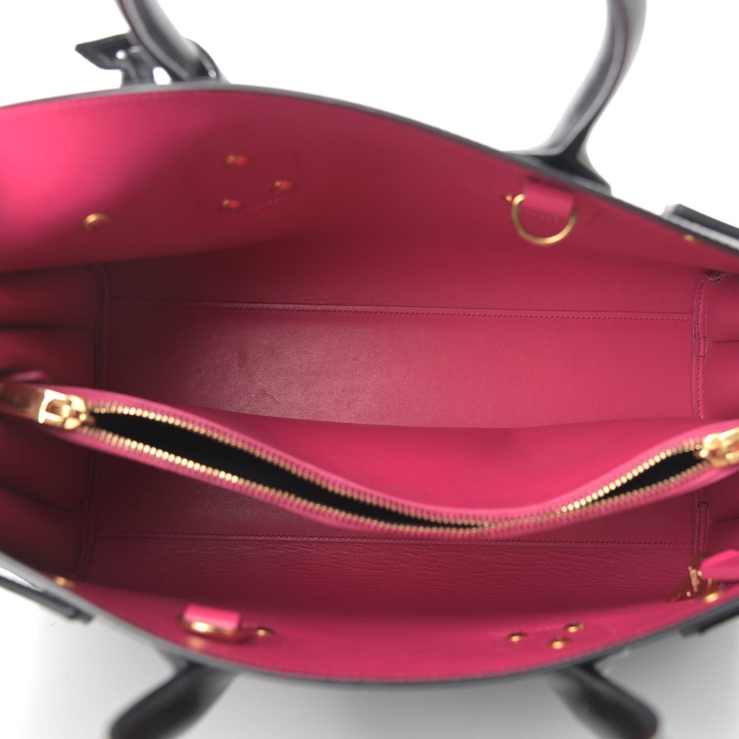 Calfskin Small Sac De Jour Black Fuchsia