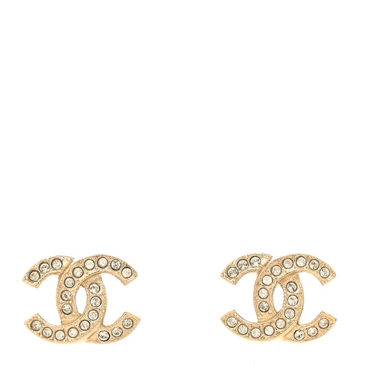 Crystal Mini Timeless CC Earrings Gold