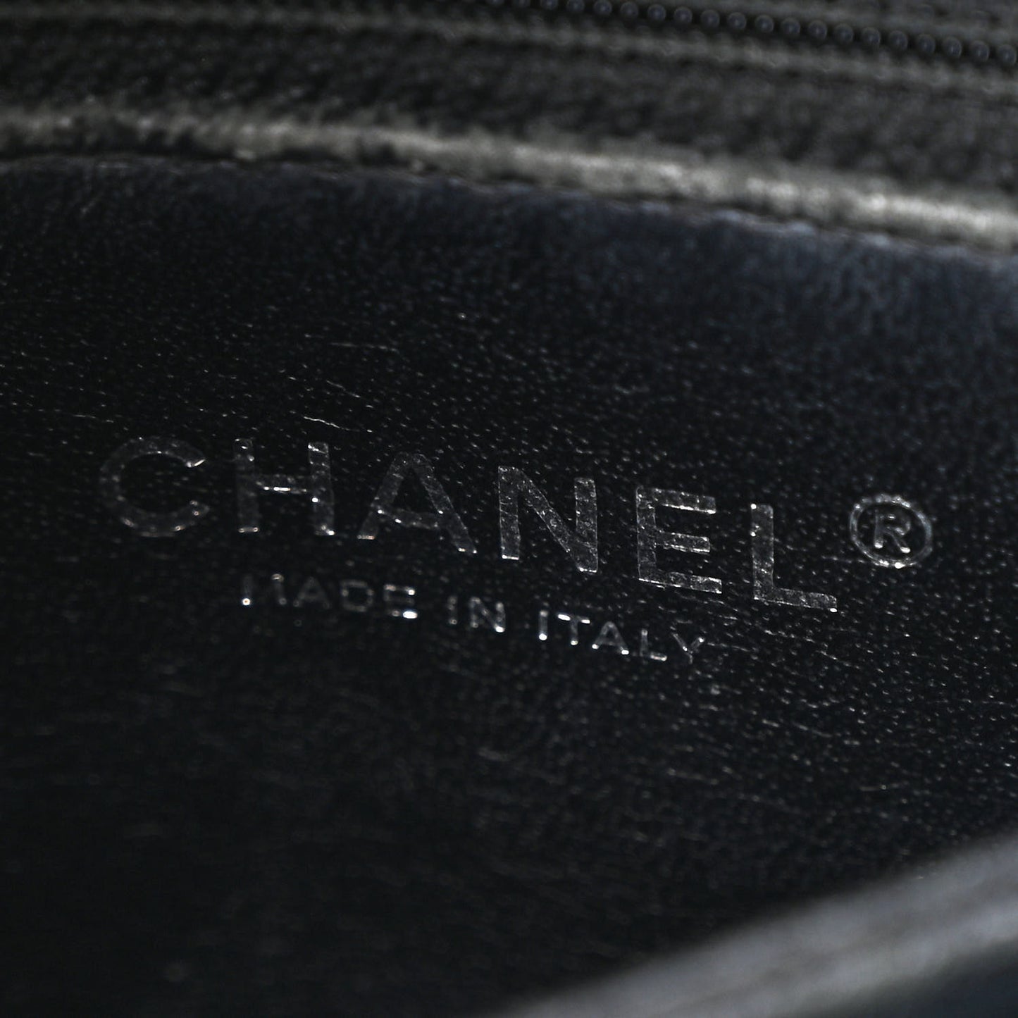 Caviar Lizard Embossed Quilted Mini Coco Handle Flap Black
