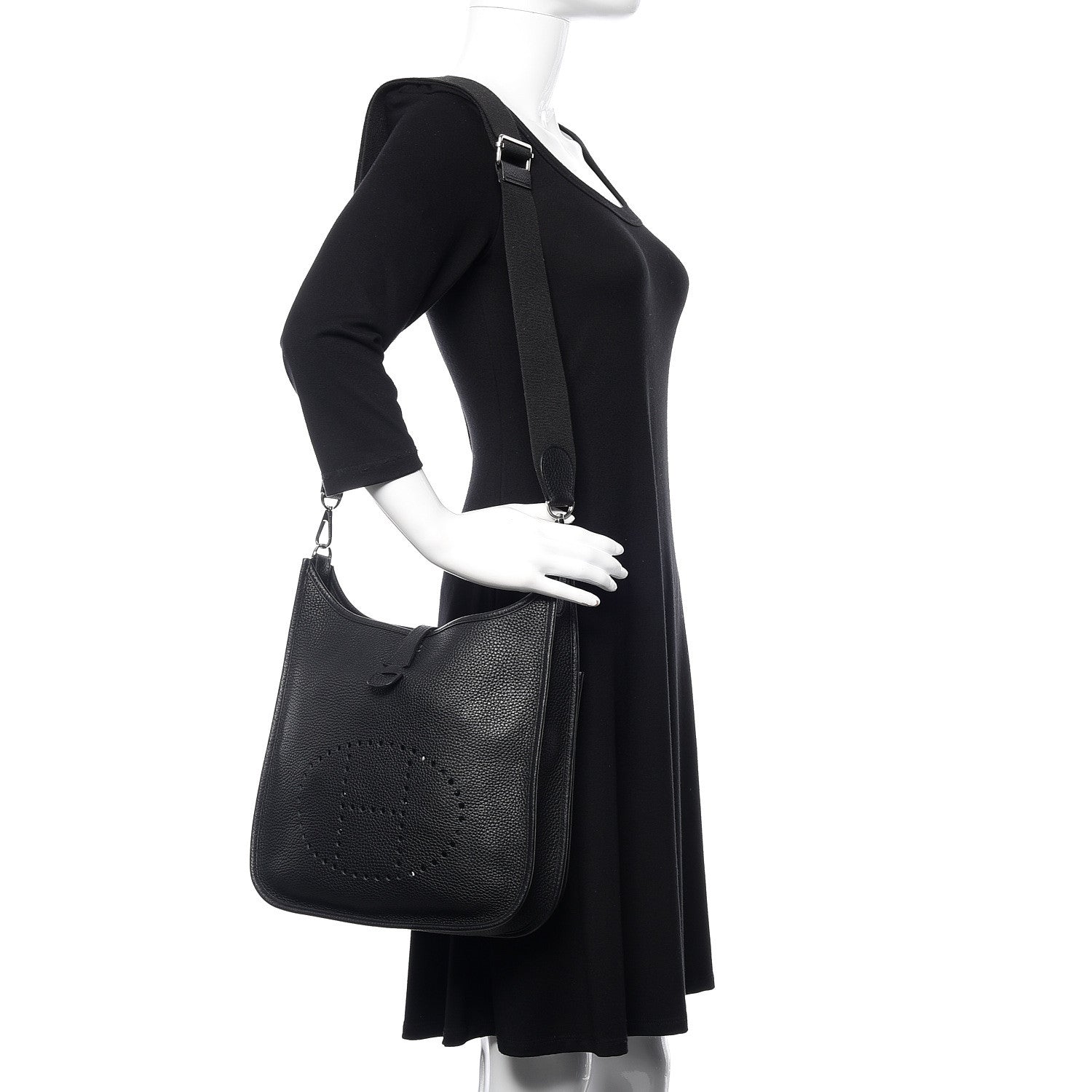 Hermes Taurillon Clemence Evelyne III PM Black 2 of 10
