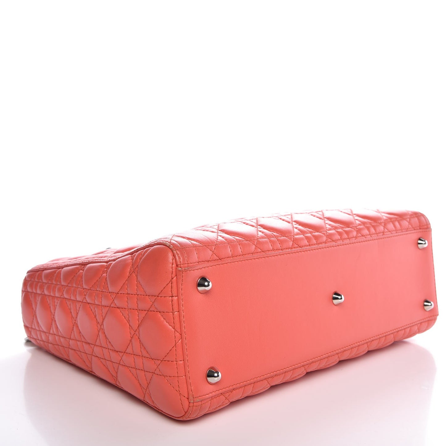 Lambskin Cannage Large Lady Dior Coral