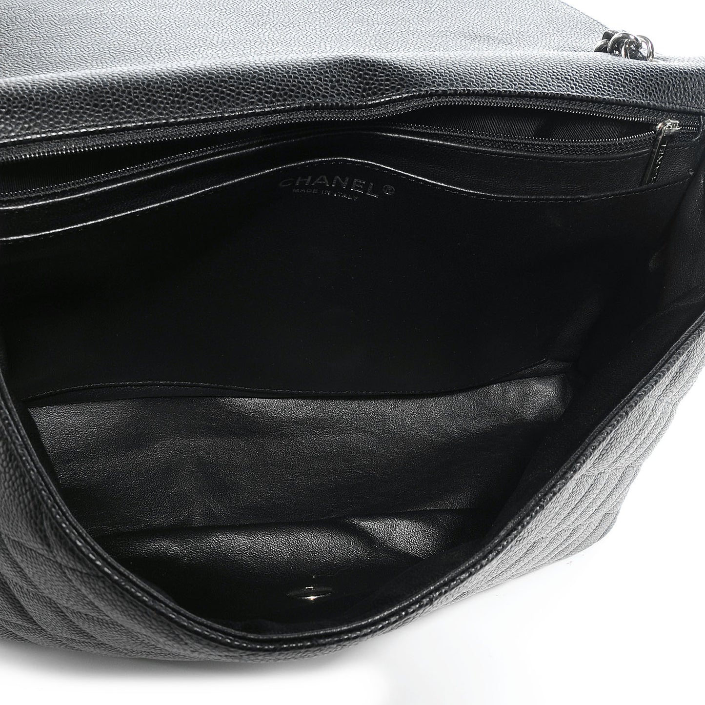 Caviar Maxi Single Flap Black