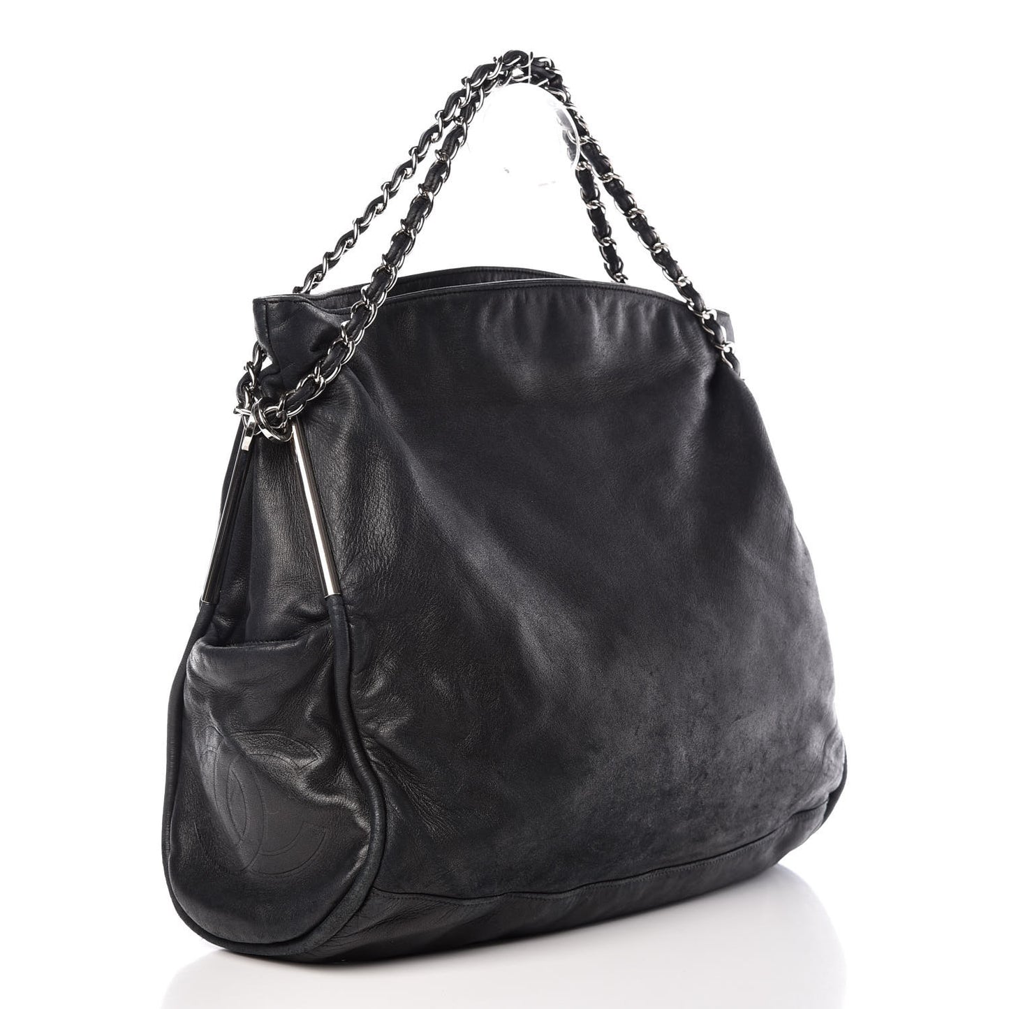 Lambskin Large Ultimate Soft Tote Black
