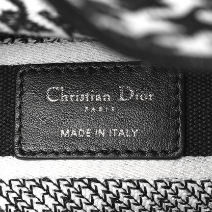 Christian Dior Canvas Houndstooth Embroidered Mini Lady D-Lite Black White 6 of 8