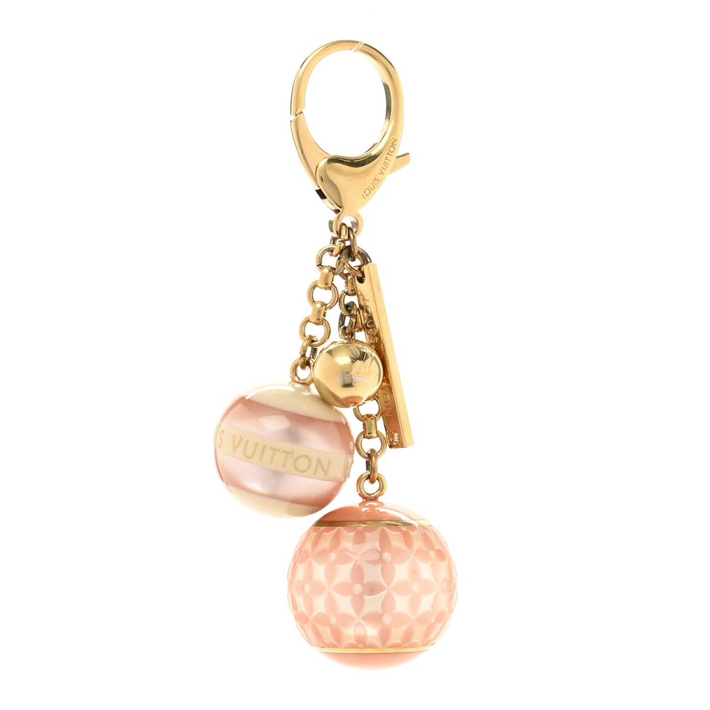 Mini Lin Croisette Bag Charm Pink