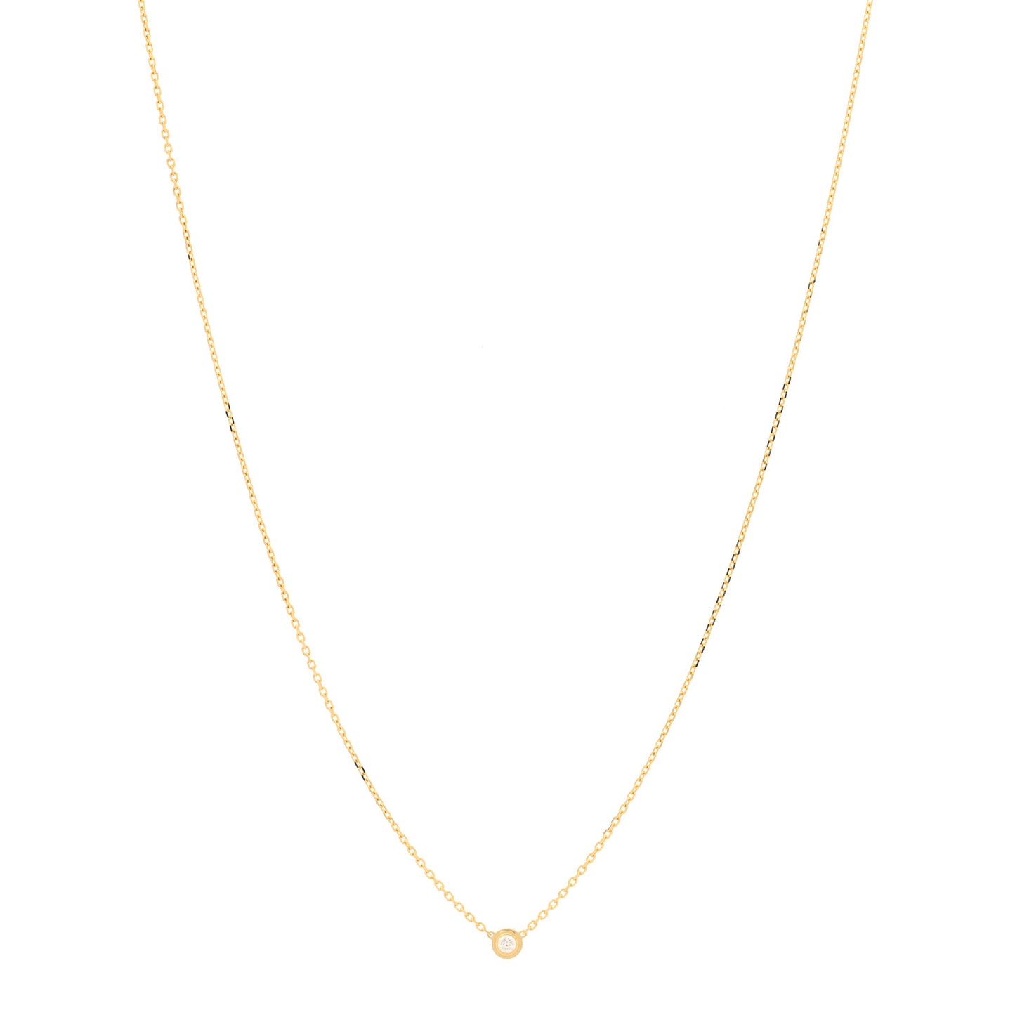 18K Yellow Gold Diamond XS D'Amour Pendant Necklace