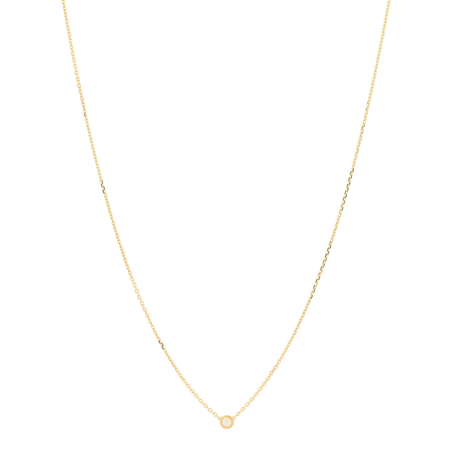 Cartier 18K Yellow Gold Diamond XS D'Amour Pendant Necklace 1 of 6