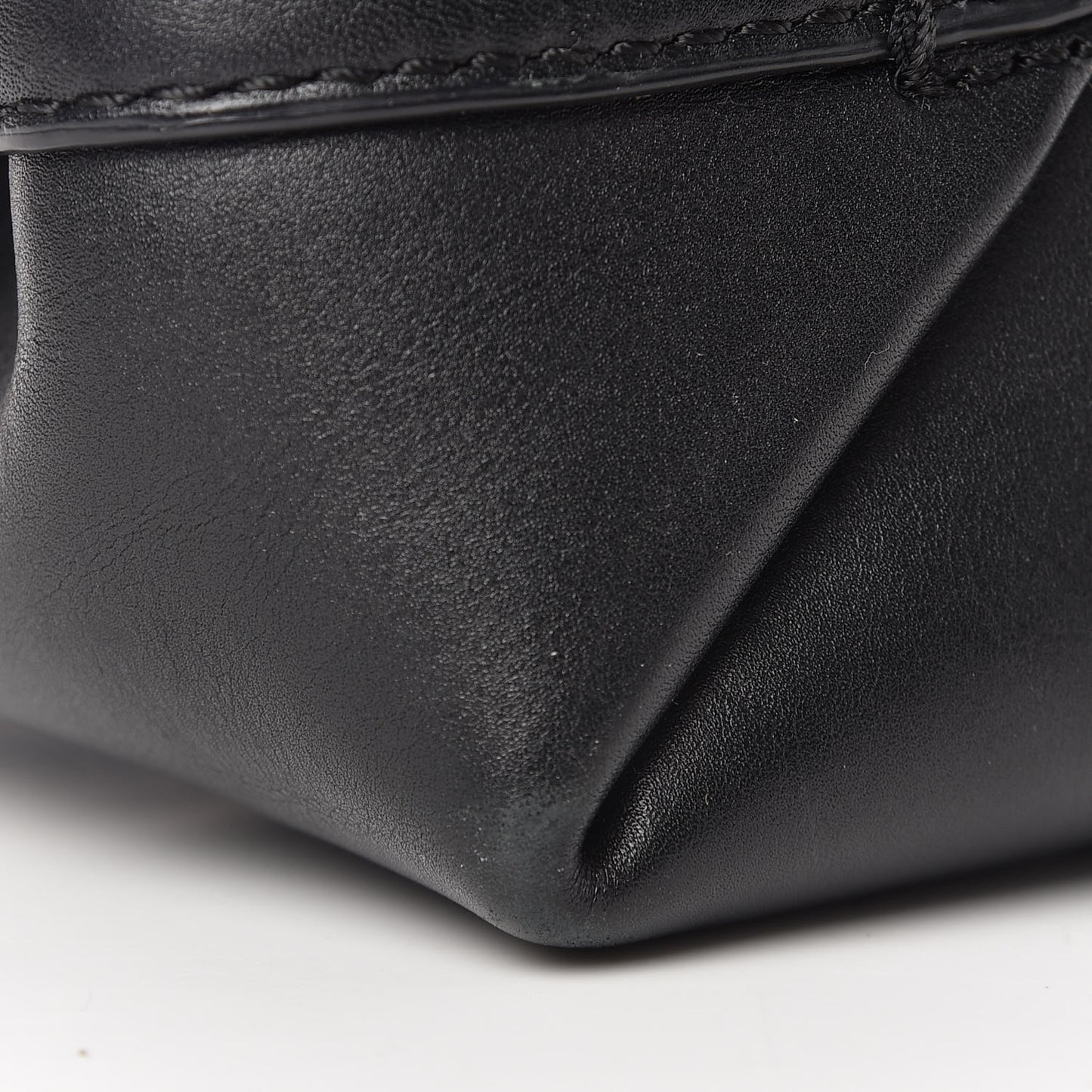 Lambskin Small Eyelets Marion Tote Black Silver Hardware