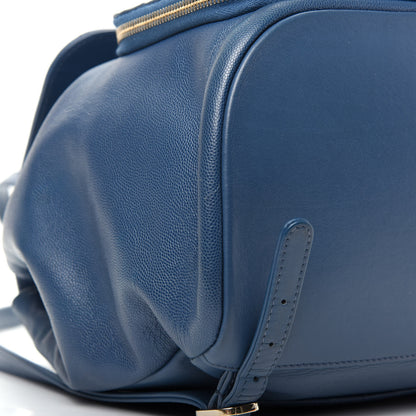 Chanel Caviar Quilted Business Affinity Backpack Blue 6 of 7