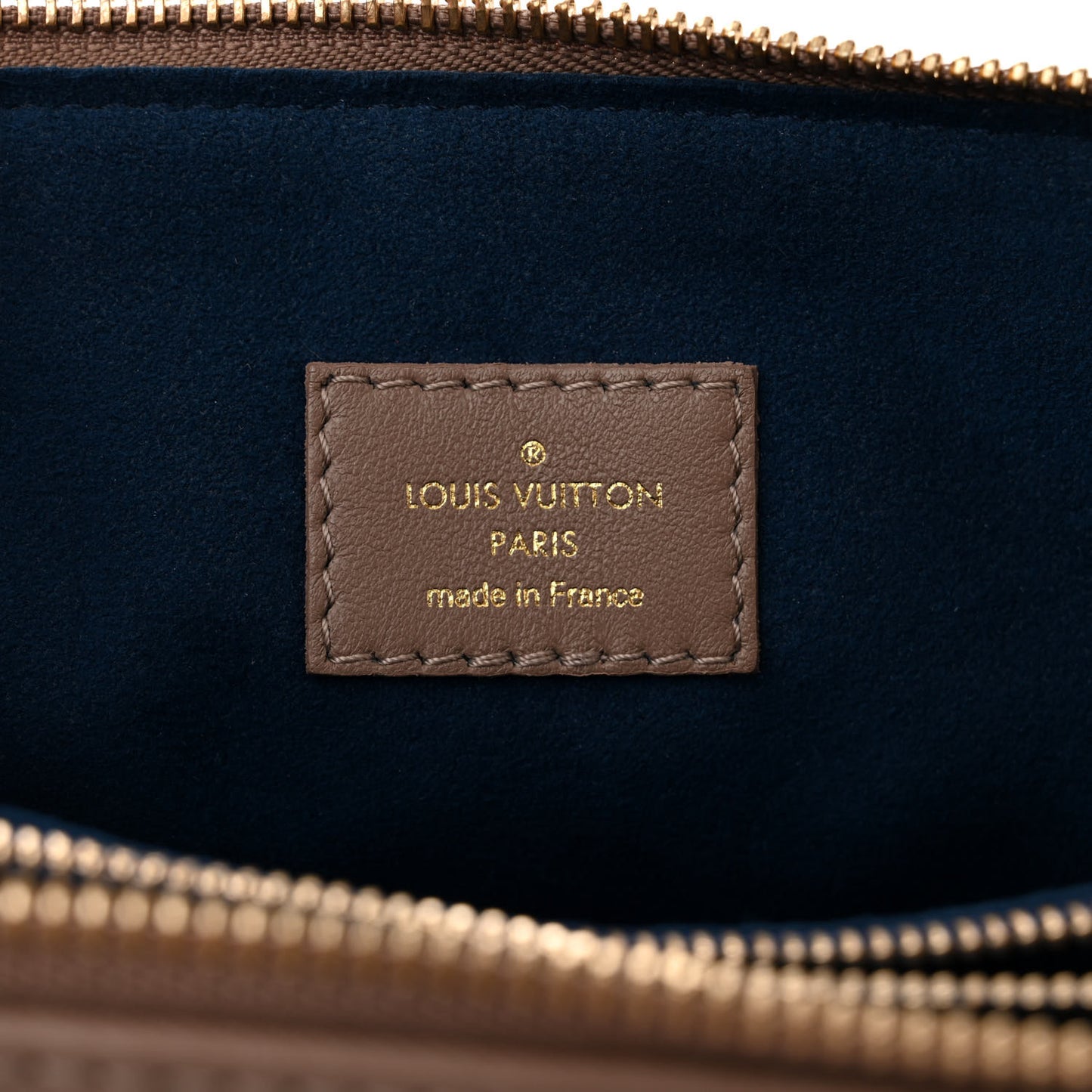 Lambskin Embossed Monogram Coussin MM Taupe
