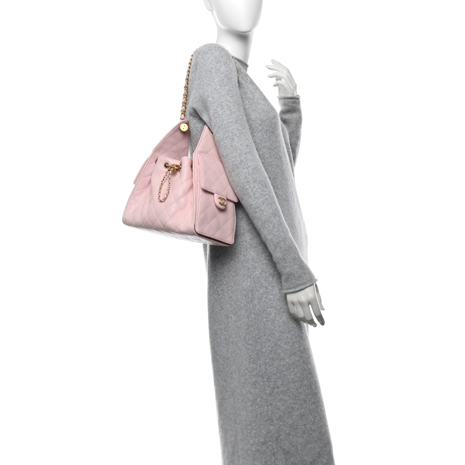 Chanel Caviar Quilted Small Chanel 25 Handbag Light Pink 2 of 11