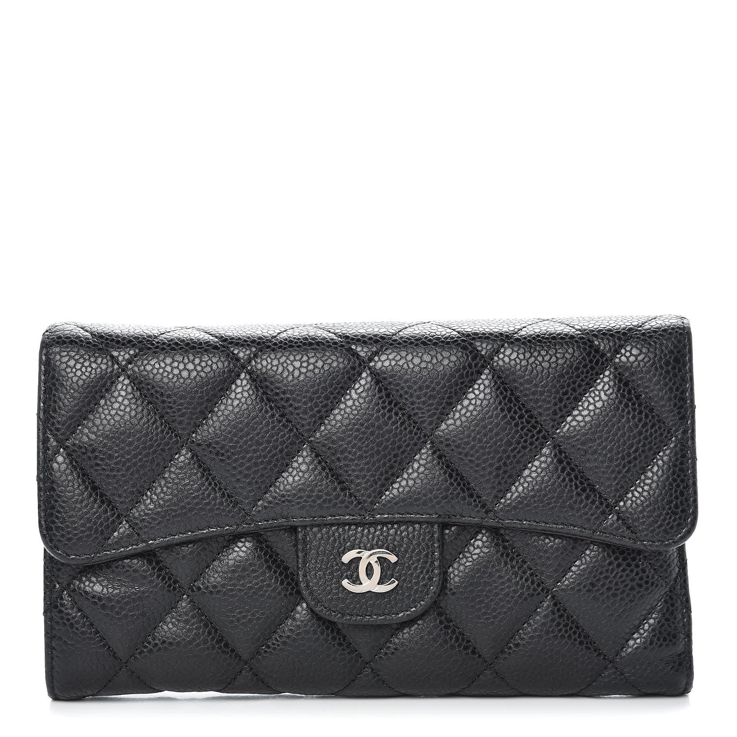 Chanel Caviar Quilted Large Flap Wallet Black 1 of 16