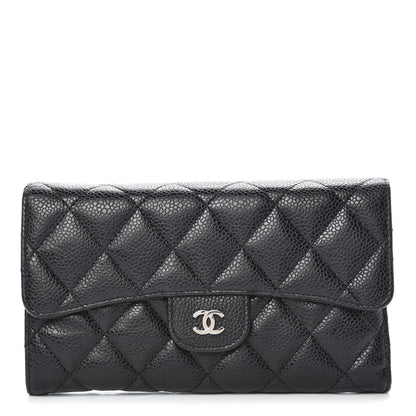 Chanel Caviar Quilted Large Flap Wallet Black 1 of 16
