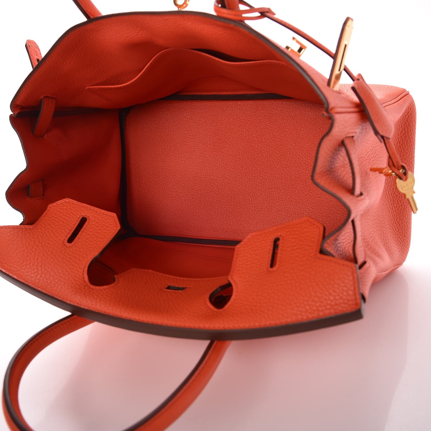 Hermes Togo Birkin 30 Orange Poppy 7 of 32