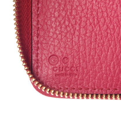 Gucci Pebbled Calfskin Zip Around Wallet Pink 6 of 7