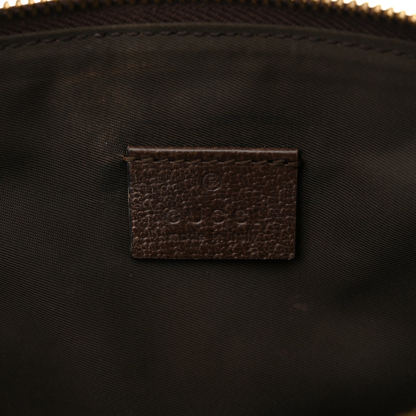 GG Supreme Monogram Textured Calfskin Web Large Ophidia Cosmetic Case Beige Ebony New Acero