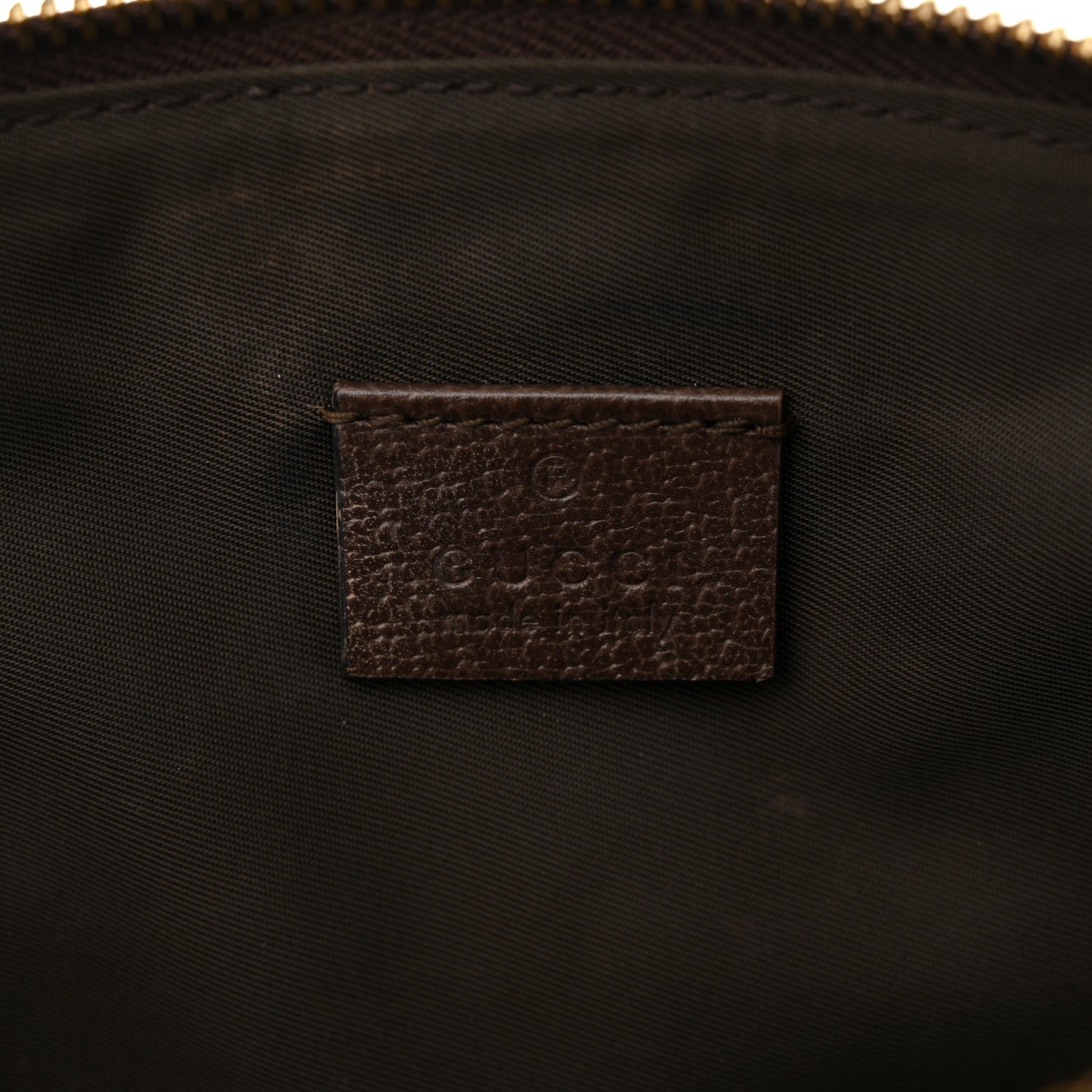 Gucci GG Supreme Monogram Textured Calfskin Web Large Ophidia Cosmetic Case Beige Ebony New Acero 5 of 12
