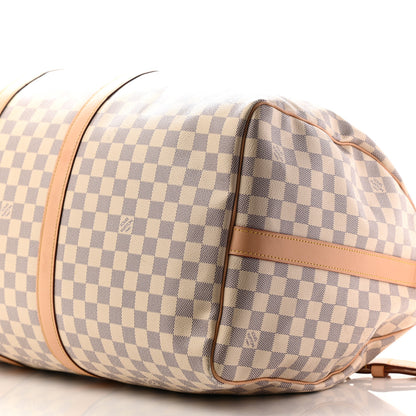 Louis Vuitton Damier Azur Keepall Bandouliere 55 10 of 14