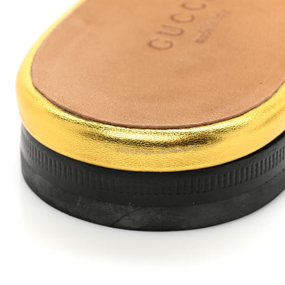 Gucci Metallic Nappa Womens Princetown Slippers 39.5 Gold 11 of 11