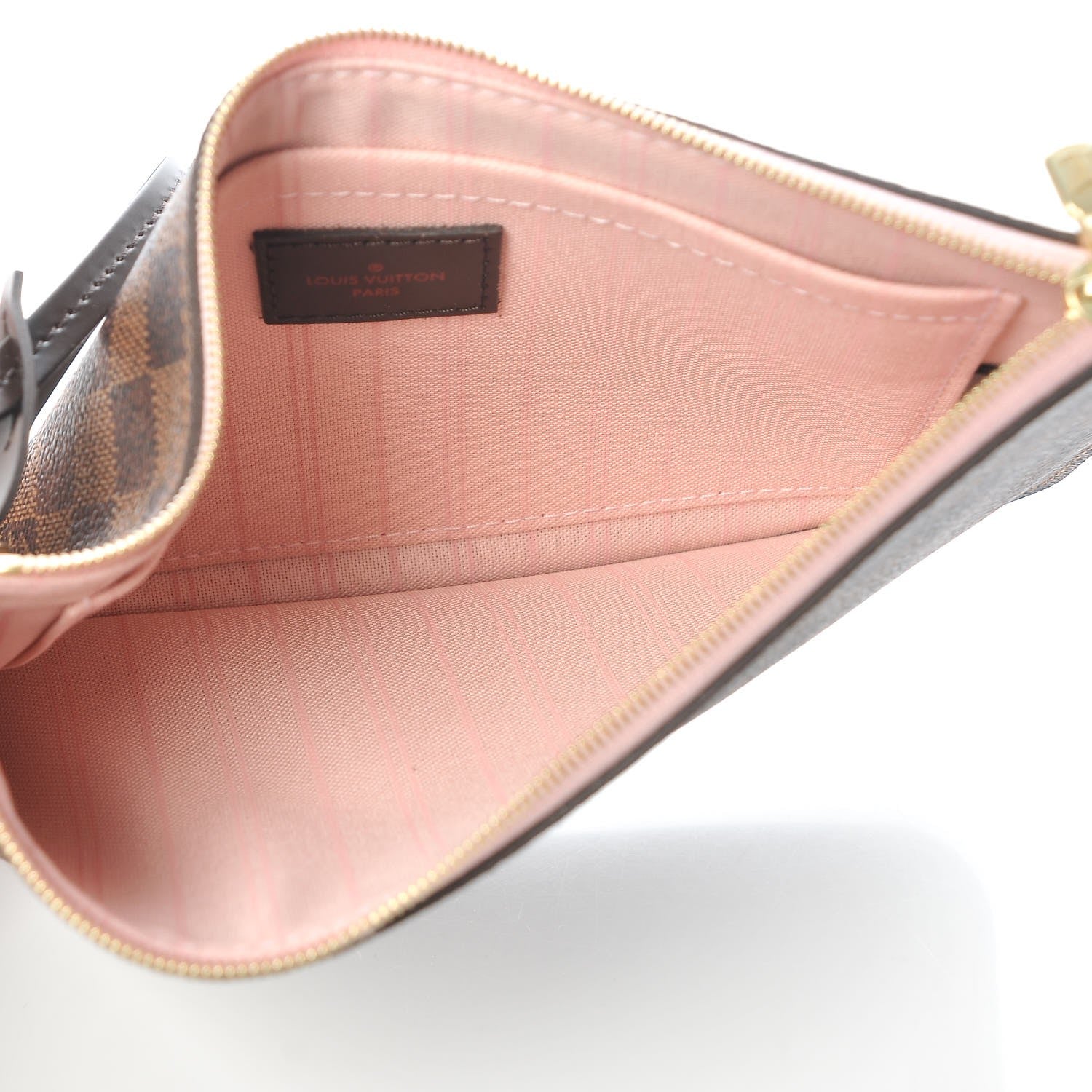 Louis Vuitton Damier Ebene Neverfull MM GM Pochette Rose Ballerine 5 of 8