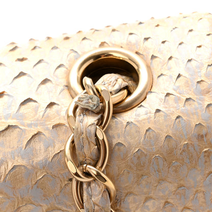 Chanel Metallic Snakeskin Mini Rectangular Flap White Gold 29 of 29