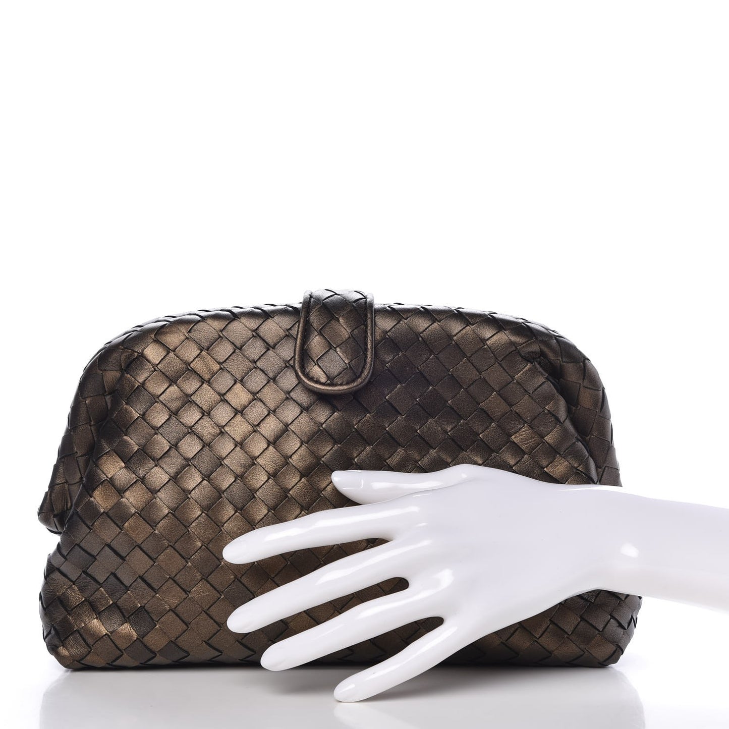Nappa Intrecciato The Lauren 1980 Clutch Dark Bronze