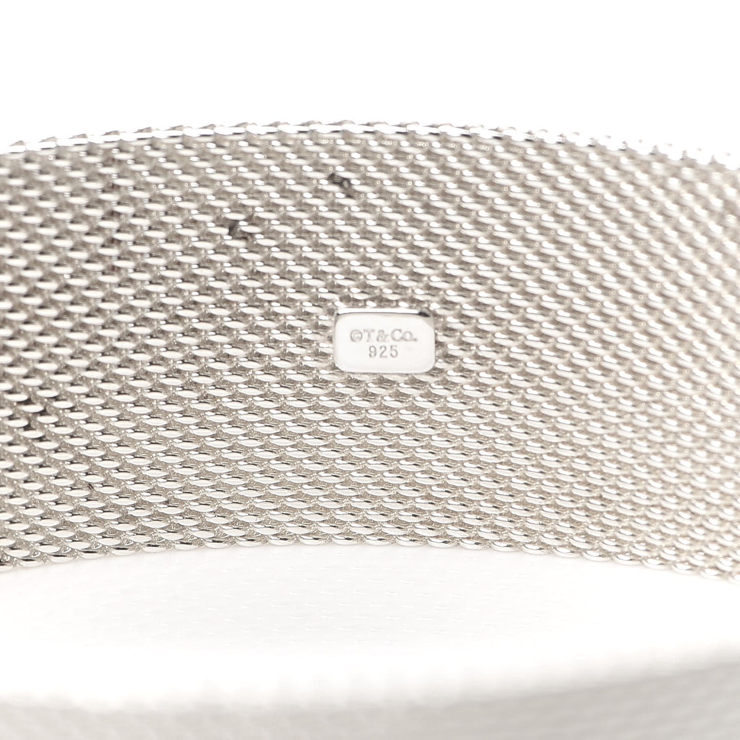 Sterling Silver Wide Mesh Somerset Bangle Bracelet