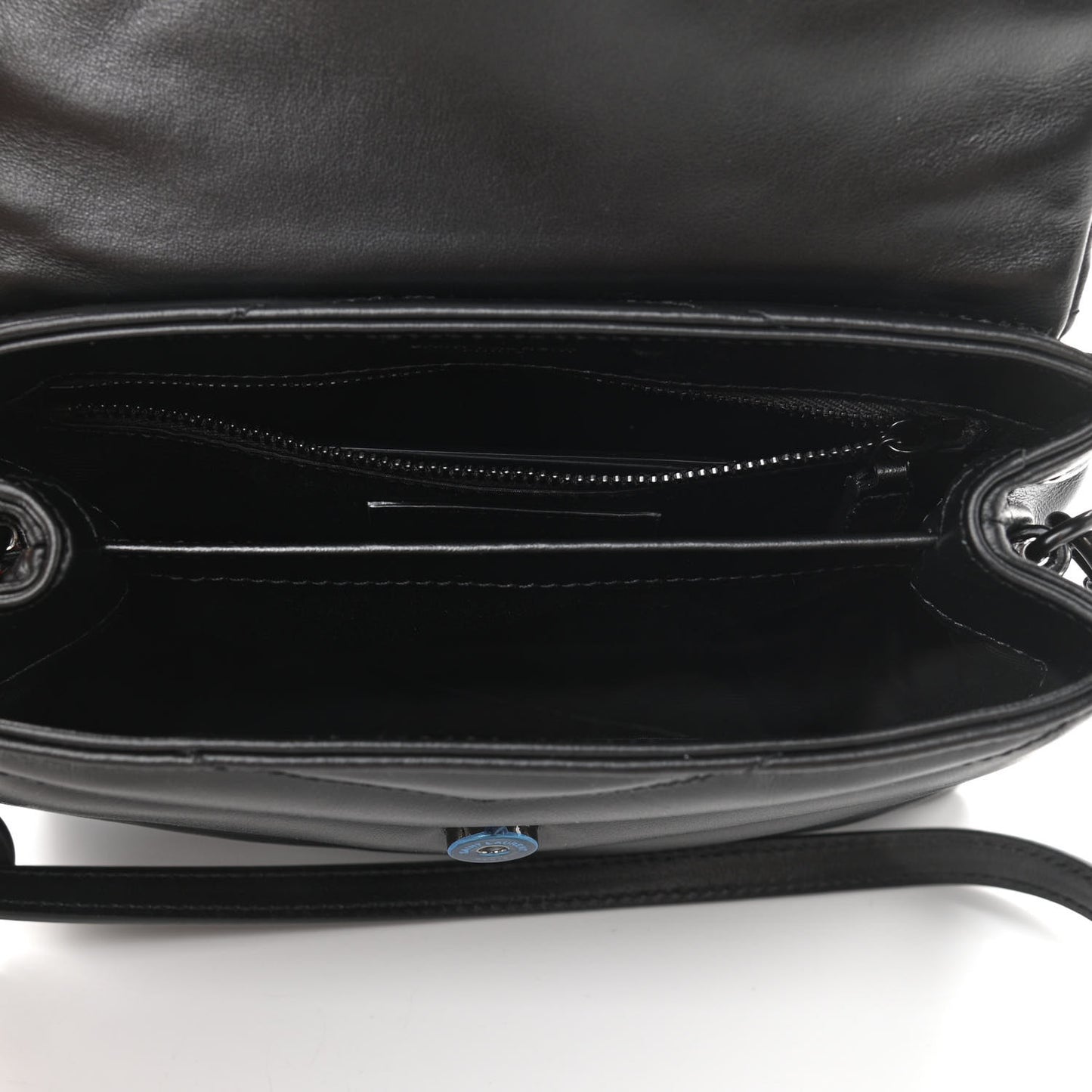 Calfskin Y Quilted Monogram Toy Loulou Crossbody Bag Black