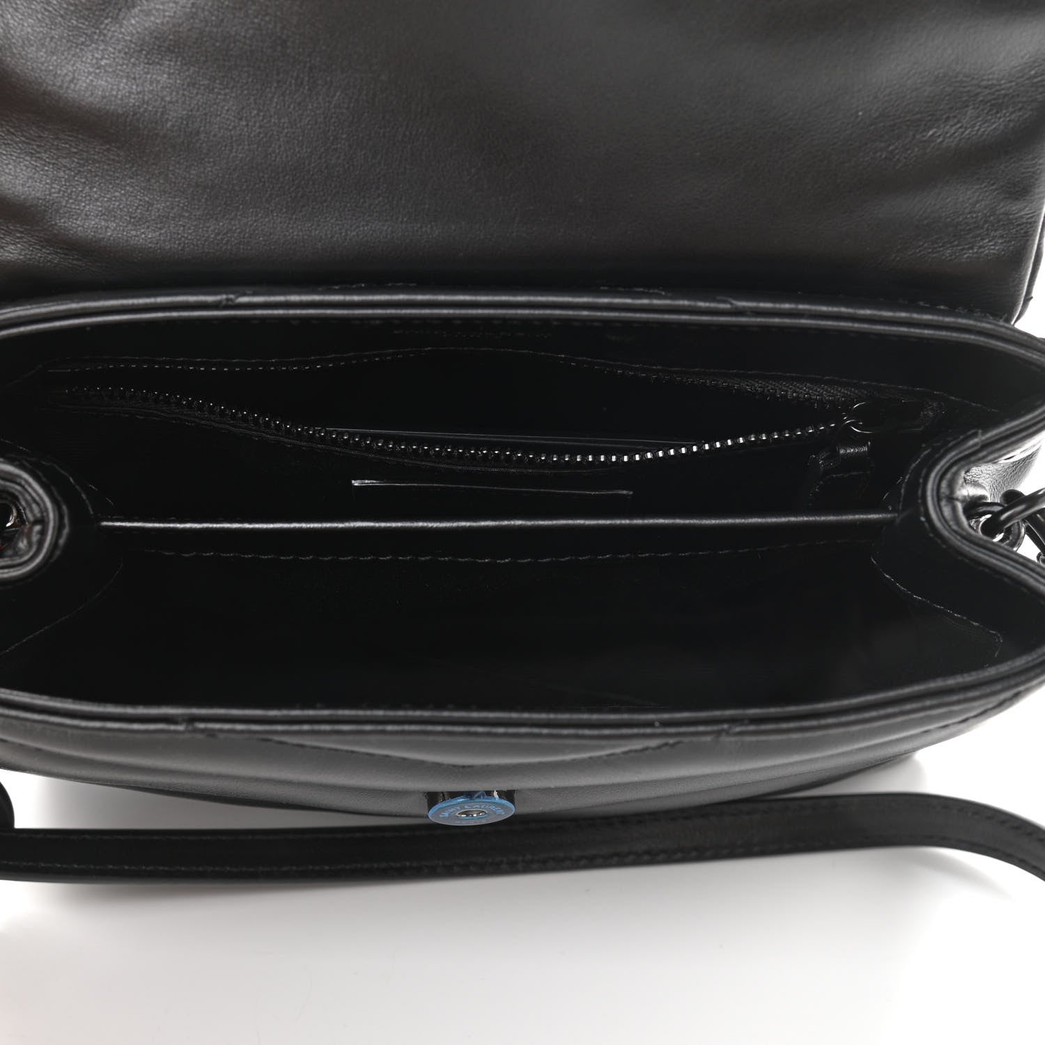 Saint Laurent Calfskin Y Quilted Monogram Toy Loulou Crossbody Bag Black 5 of 11