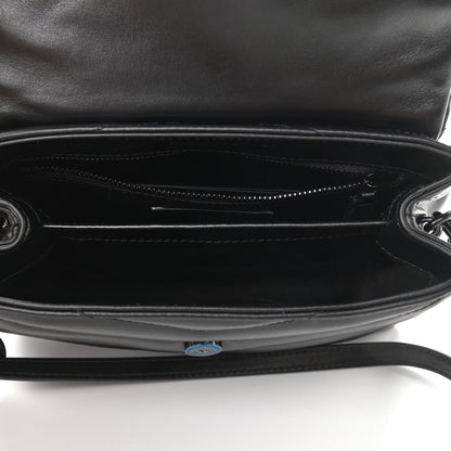 Saint Laurent Calfskin Y Quilted Monogram Toy Loulou Crossbody Bag Black 5 of 11