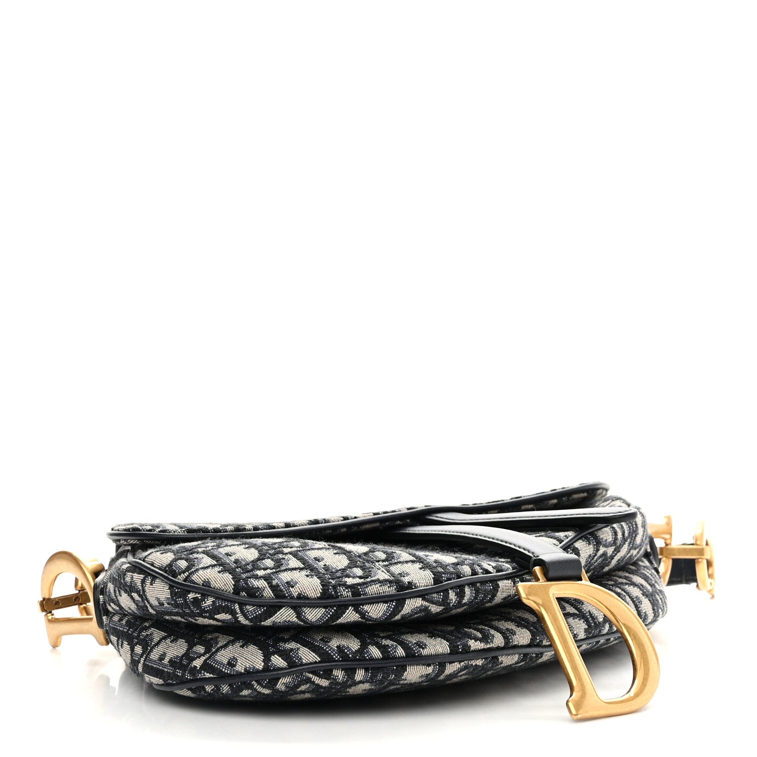 Christian Dior Oblique Saddle Bag Blue 4 of 12