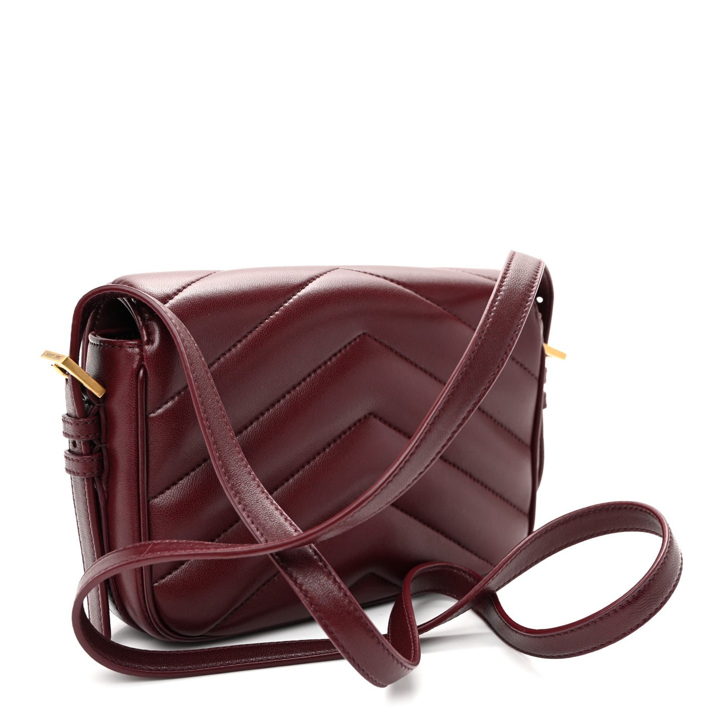 Lambskin Quilted Monogram Toy Loulou Crossbody Bag  Rouge Cabernet