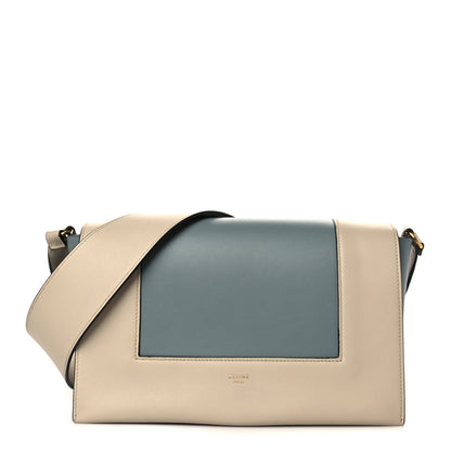 Celine Shiny Smooth Calfskin Medium Frame Shoulder Bag Grege Storm 1 of 7