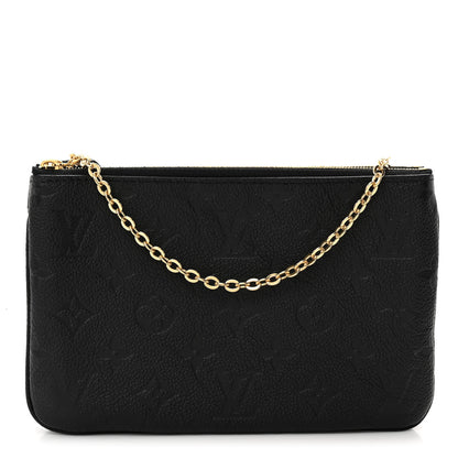 Louis Vuitton Empreinte Double Zip Pochette Black 1 of 11