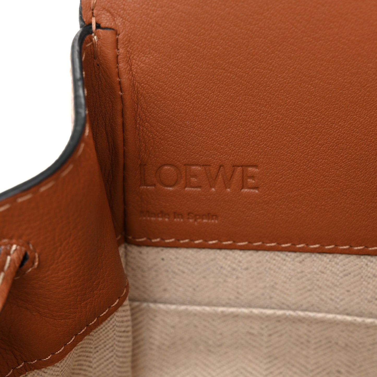 Calfskin Canvas Mini Hammock Shoulder Bag Natural Tan