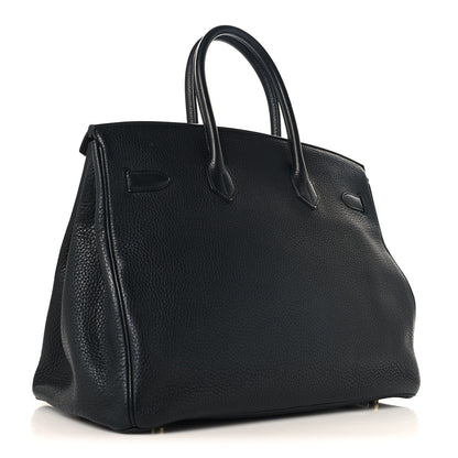 Hermes Taurillon Clemence Birkin 35 Black 3 of 13