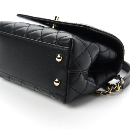 Chanel Goatskin Quilted Rainbow Extra Mini Coco Handle Flap Black 7 of 10