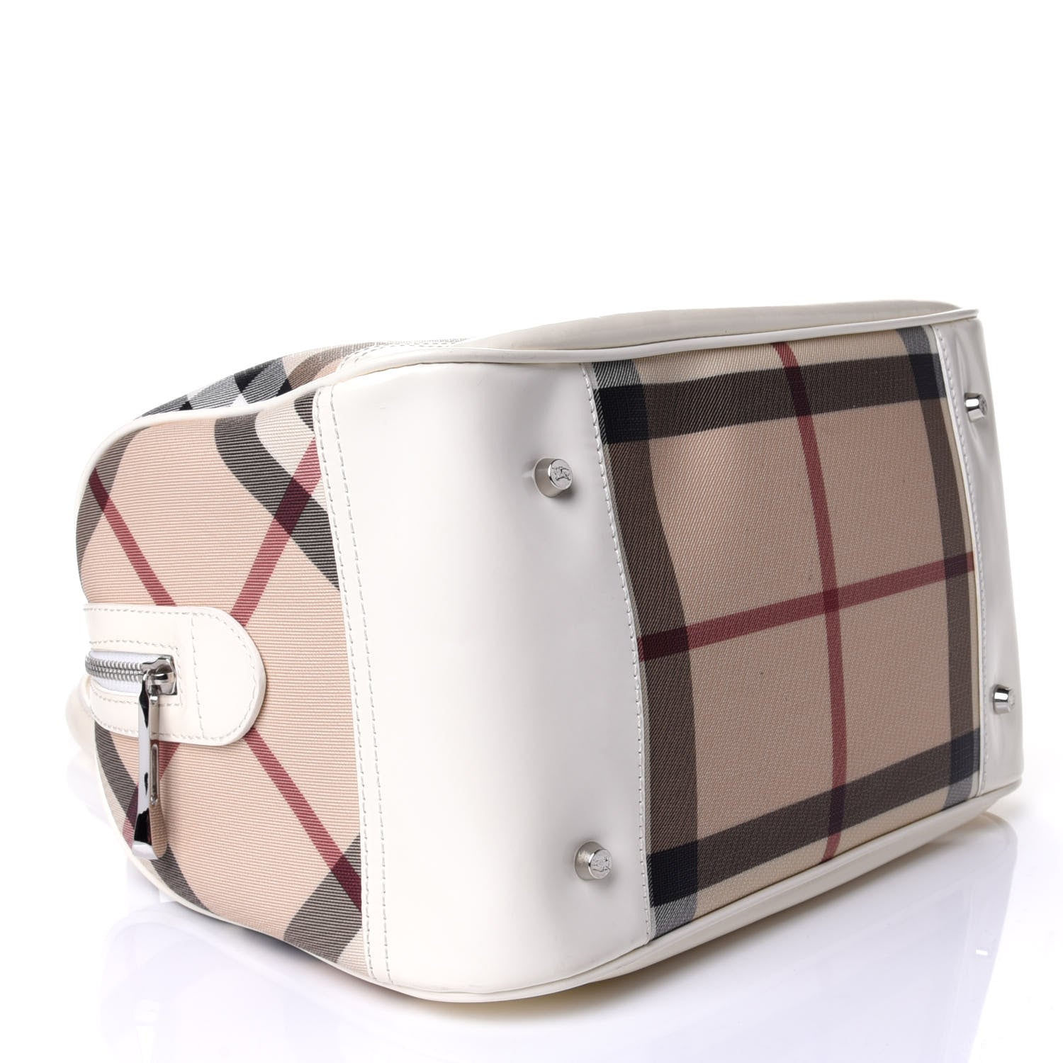 Burberry Nova Check Bowling Bag White 4 of 11