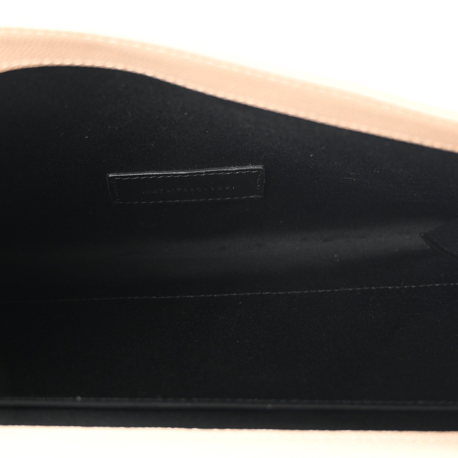 Saint Laurent Grain De Poudre Matelasse Chevron Monogram Envelope Clutch Dark Beige 5 of 7